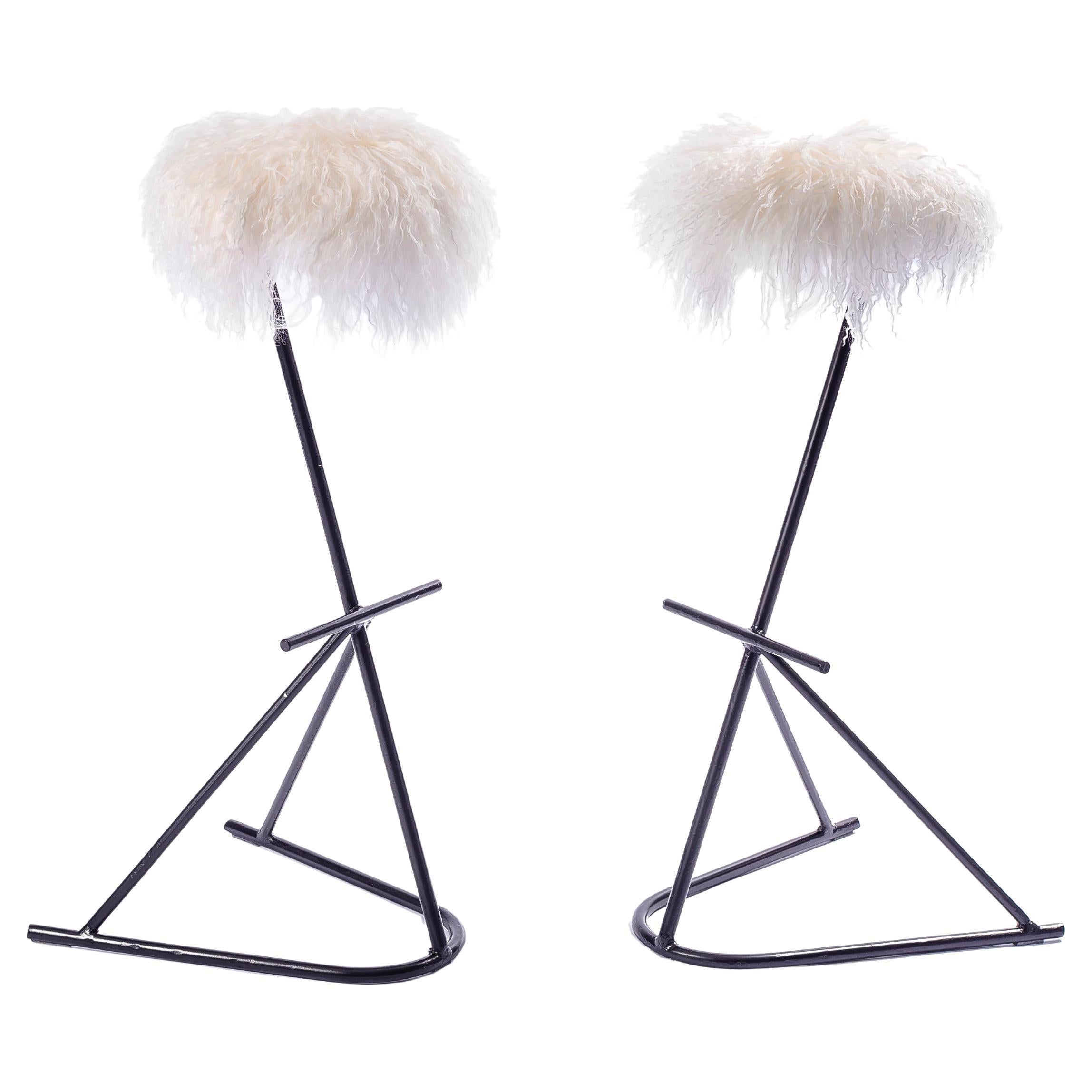 Paire de tabourets par Anonymous, Modernité brésilienne du milieu du siècle, 1960s en vente