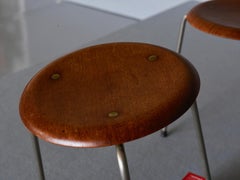 Pair of Stools by Arne Jacobsen for Fritz Hansen