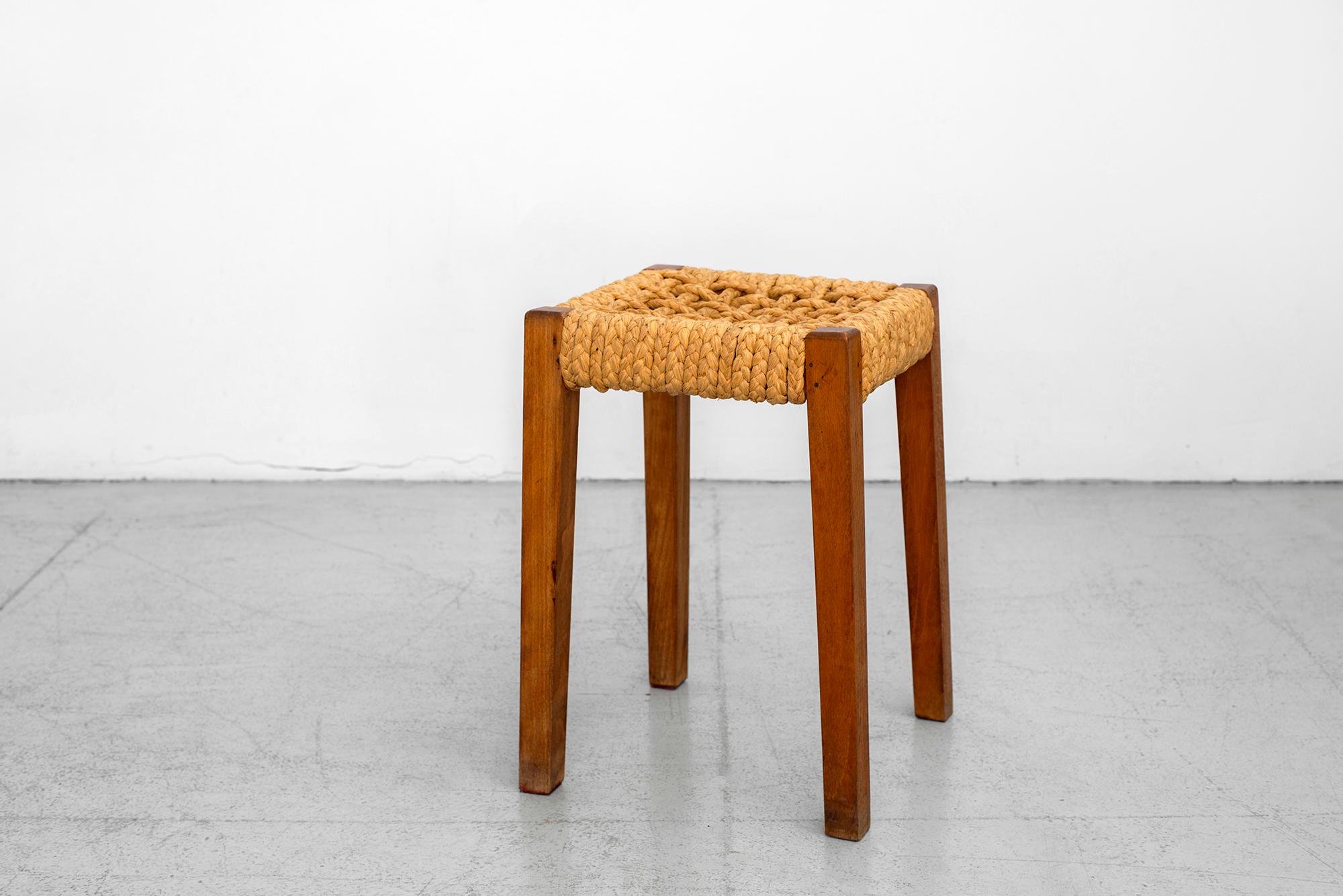 Mid-20th Century Pair of Stools by Audoux Minet