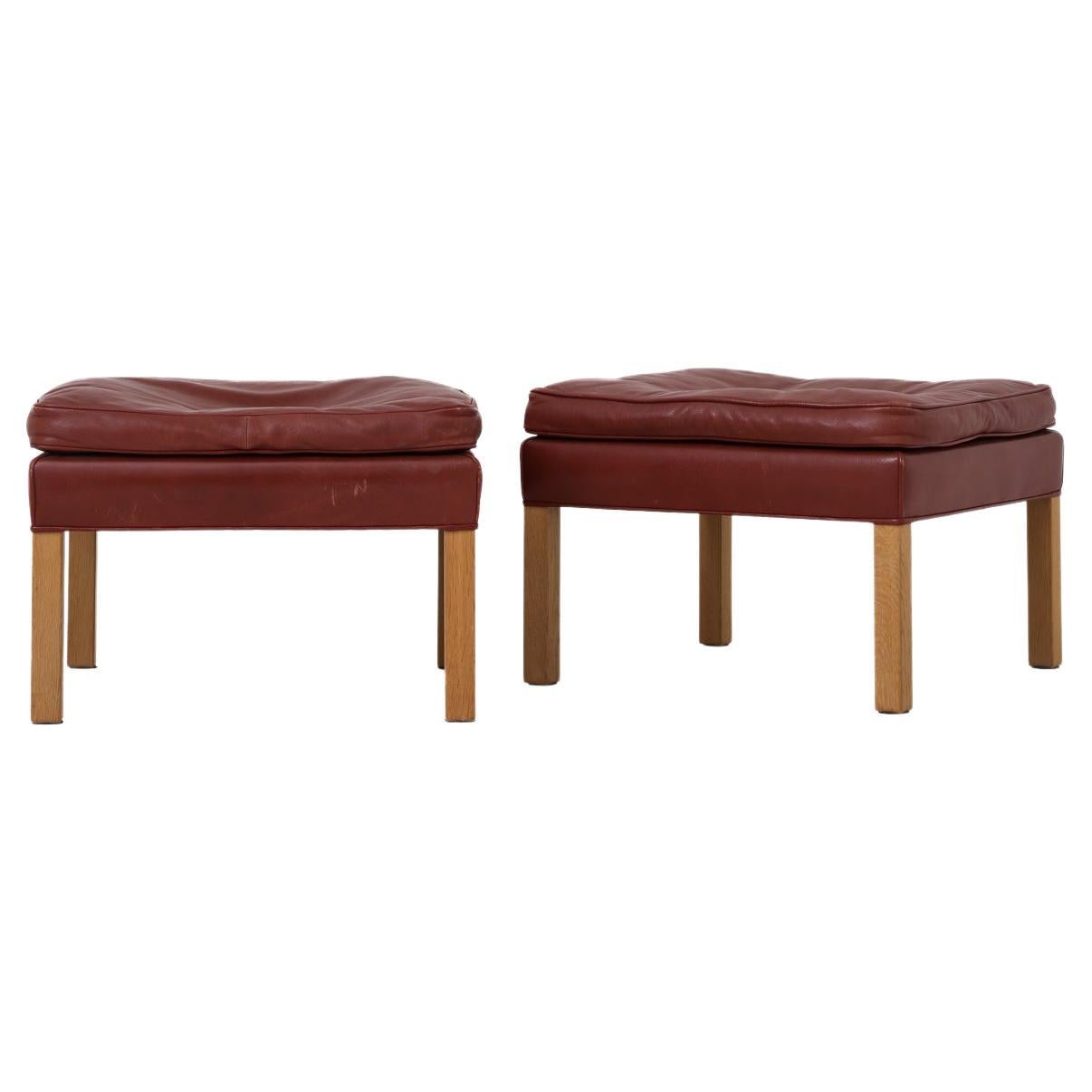 Pair of Stools by Børge Mogensen For Sale