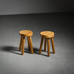 Paar Hocker von Charlotte Perriand für Les Arcs 1600, um 1965