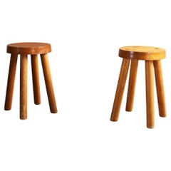 Pair of Stools by Charlotte Perriand for Les Arcs