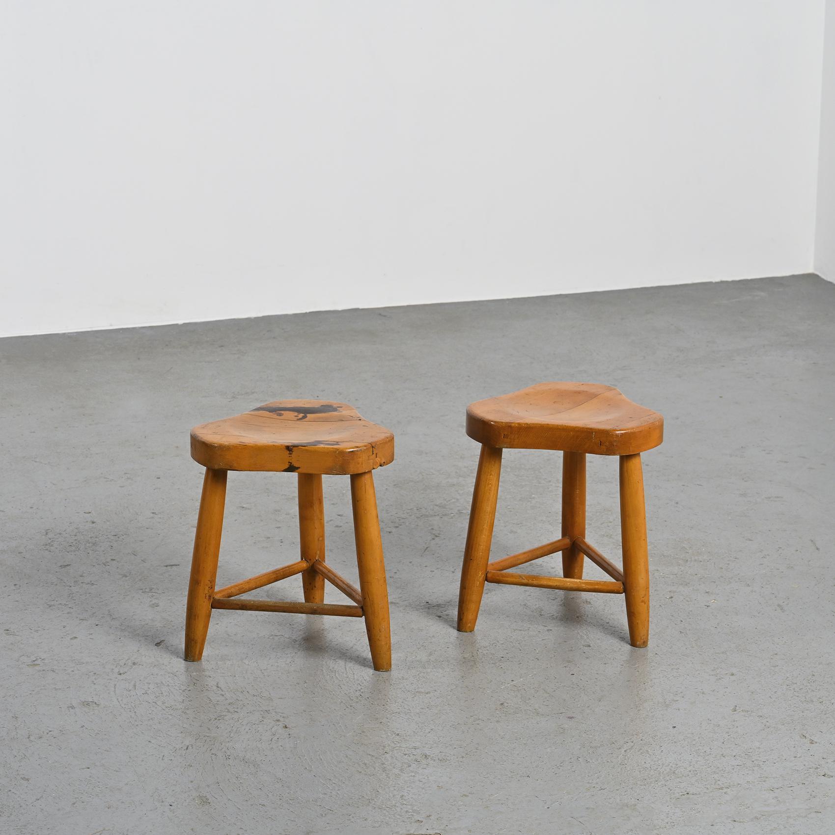 Pair of Stools by Christian Durupt, circa 1955 For Sale 5
