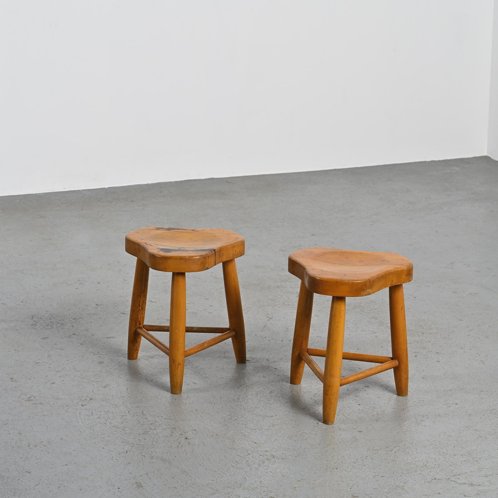 Pair of Stools by Christian Durupt, circa 1955 For Sale 6