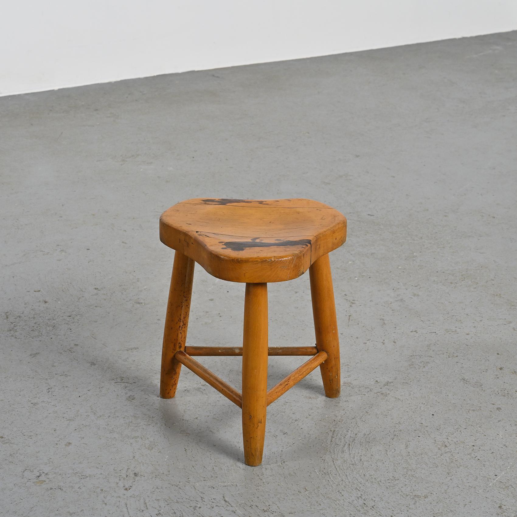 Mid-Century Modern Pair of Stools by Christian Durupt, circa 1955 For Sale