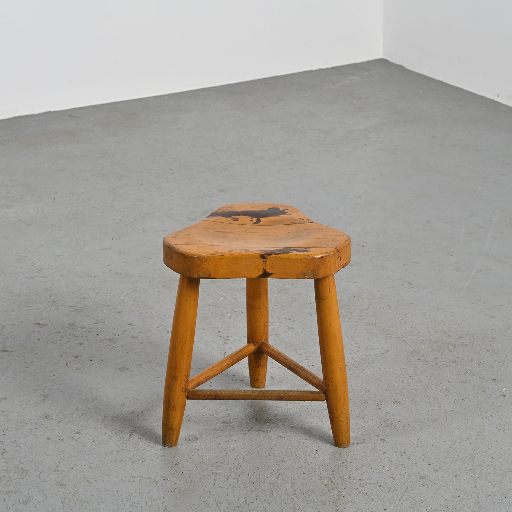 French Pair of Stools by Christian Durupt, circa 1955 For Sale