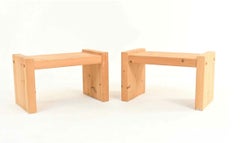 Pair of Stools by Danish Designer Jens Lyngsøe, Denmark, 1980's, Mid Century