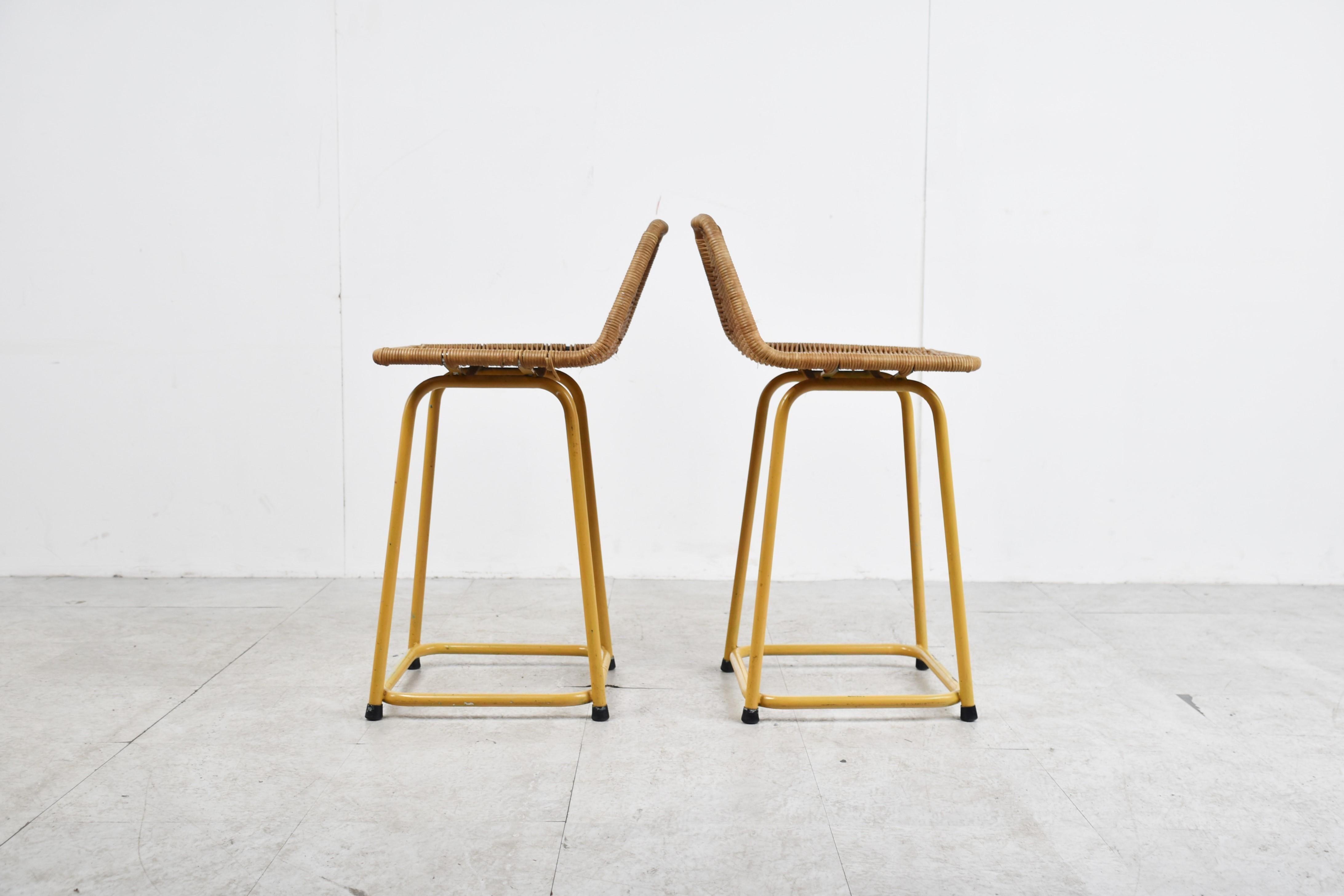 Mid-20th Century Pair of Stools by Dirk Val Sliedrecht, 1960s