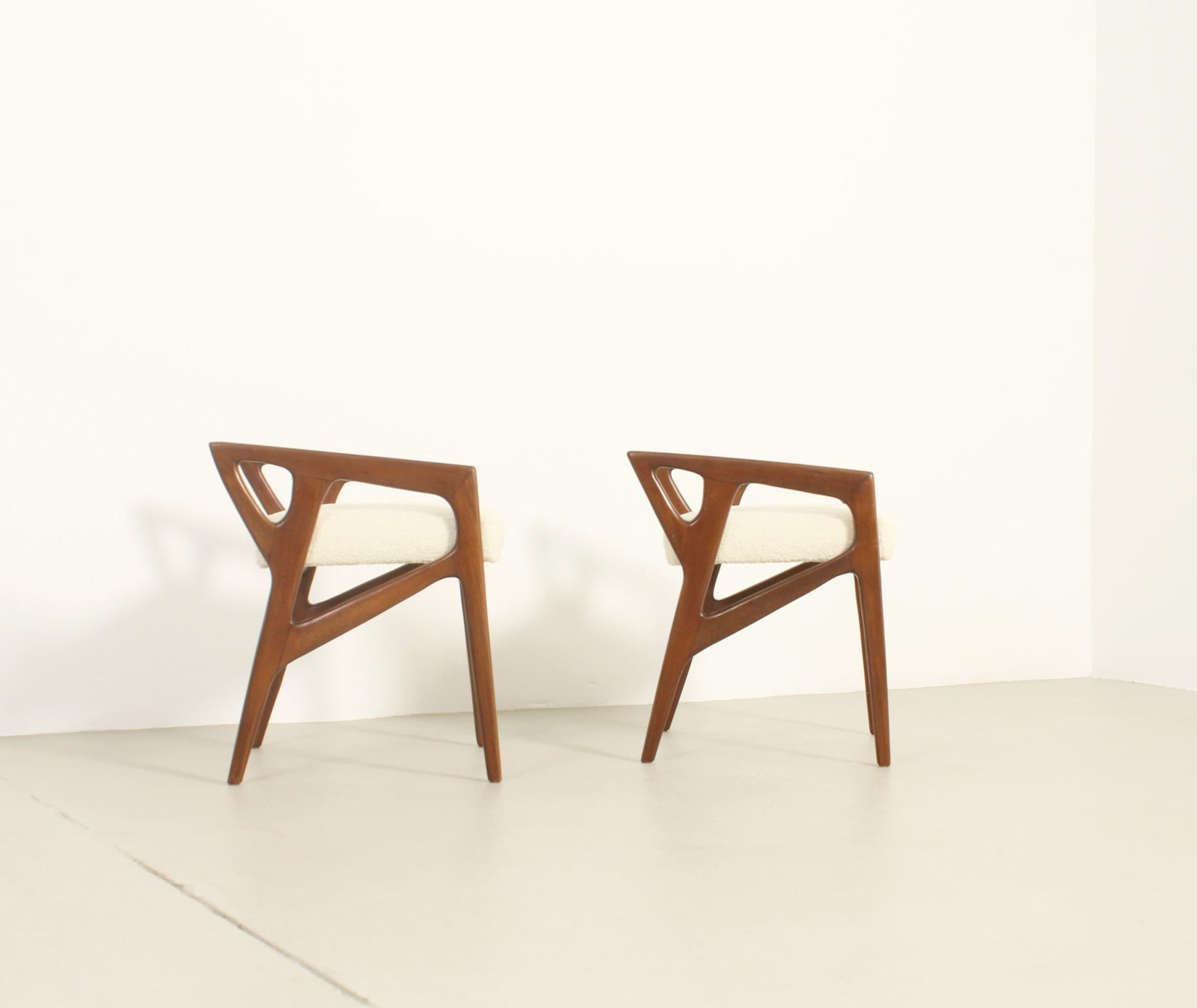 Pair of Stools by Gio Ponti for Cassina, Italy, 1953 For Sale 4