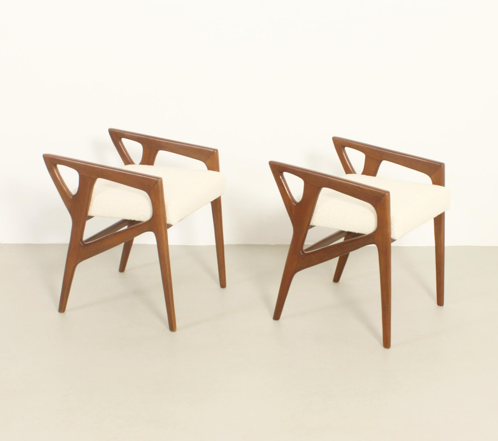 Pair of Stools by Gio Ponti for Cassina, Italy, 1953 For Sale 2