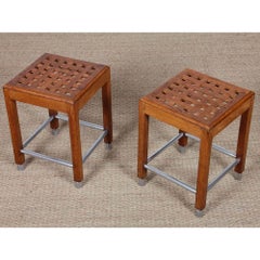 Pair of stools by Hippolyte Thomasson, circa 1940