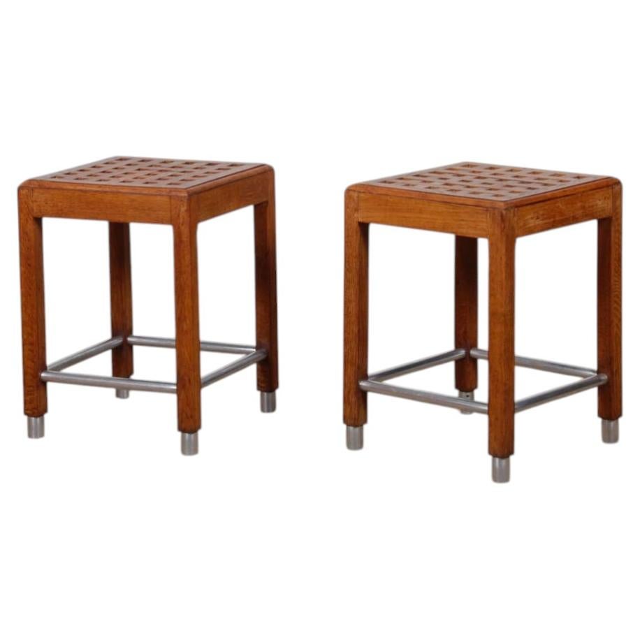 Pair of stools by Hippolyte Thomasson, circa 1940