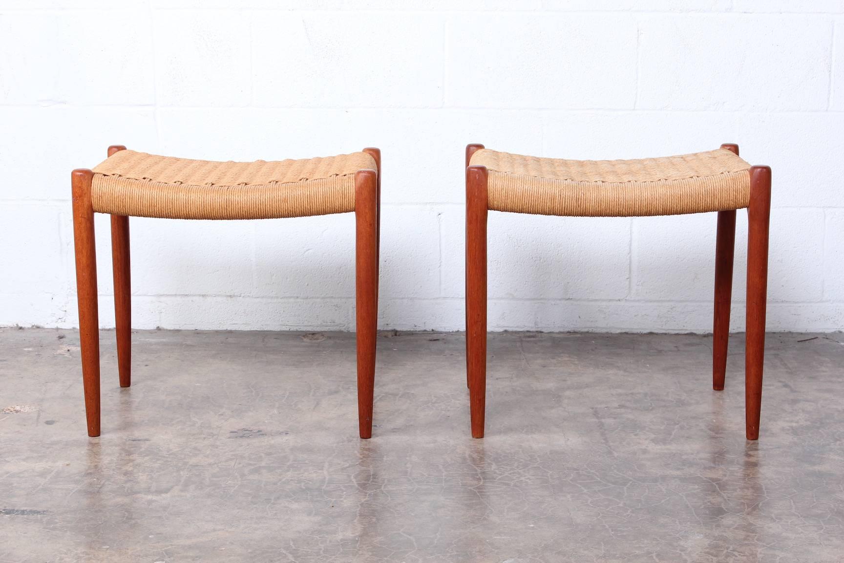 Pair of Stools by Niels O. Møller In Good Condition In Dallas, TX