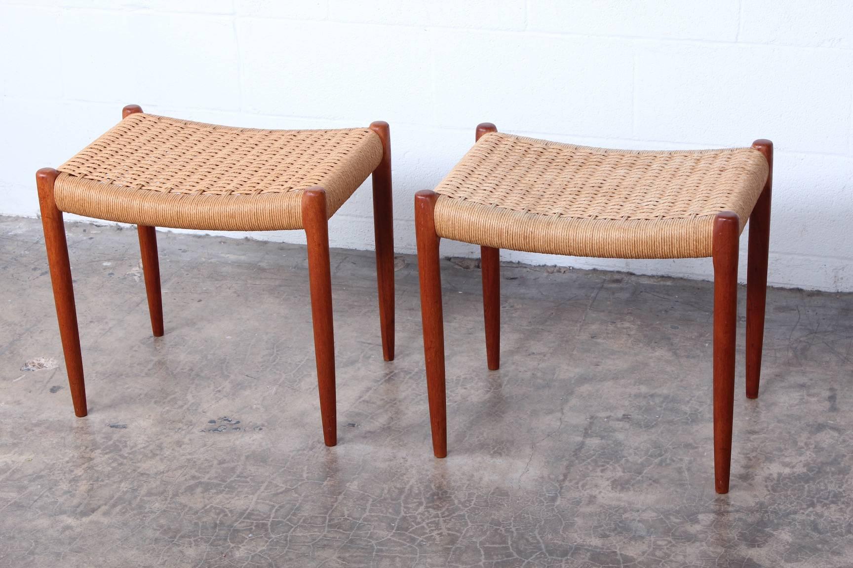 Mid-20th Century Pair of Stools by Niels O. Møller