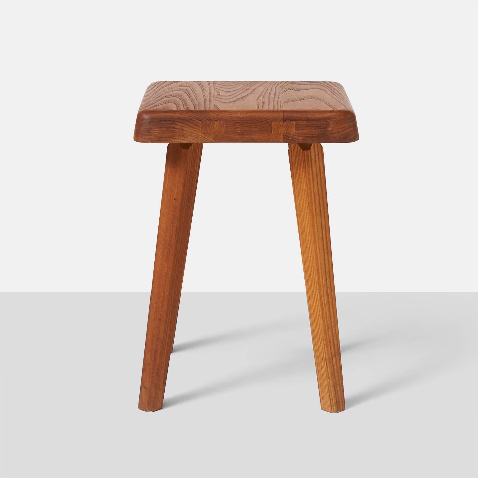 French Pair of Stools by Pierre Chapo Model S01A
