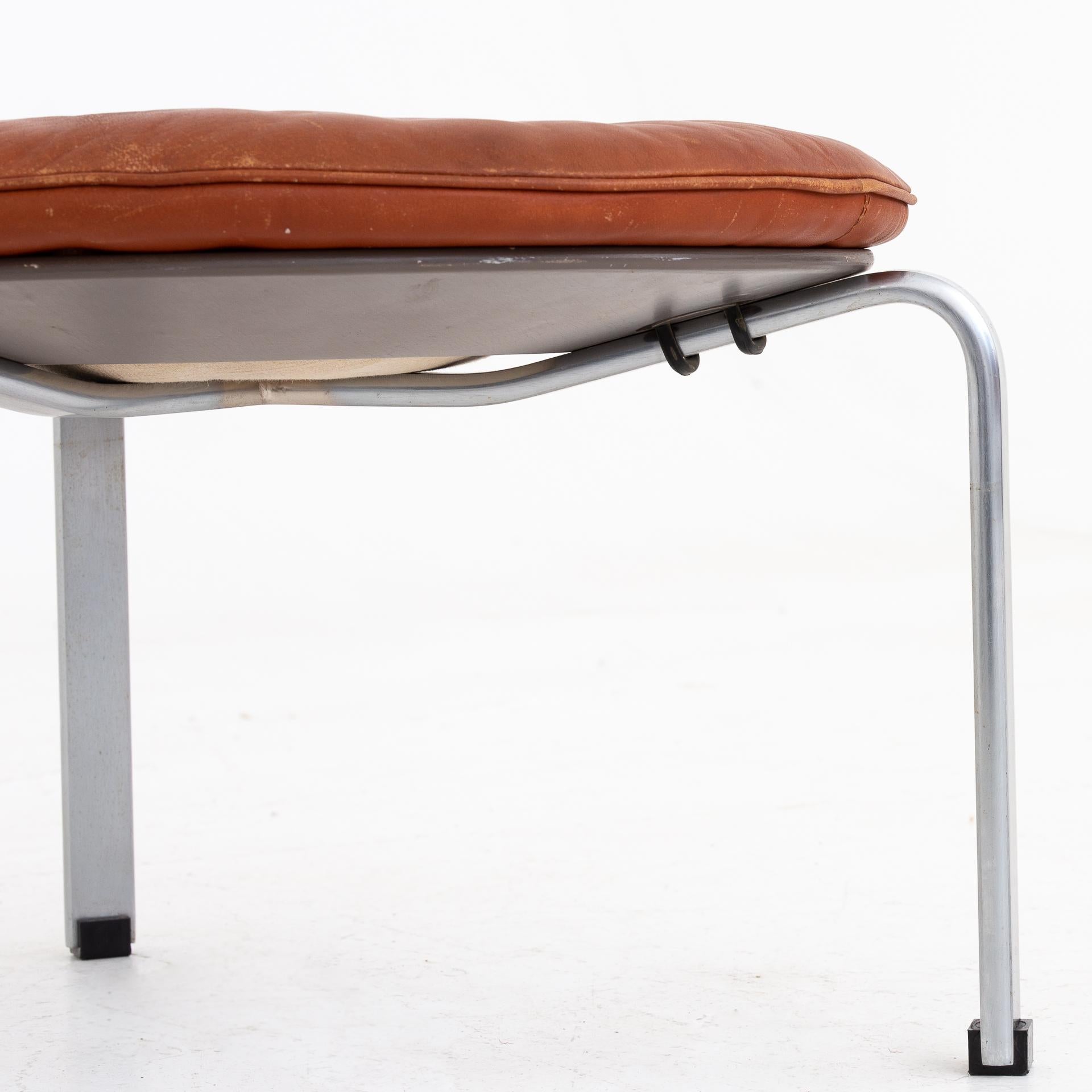 Patinated Pair of Stools by Poul Kjærholm