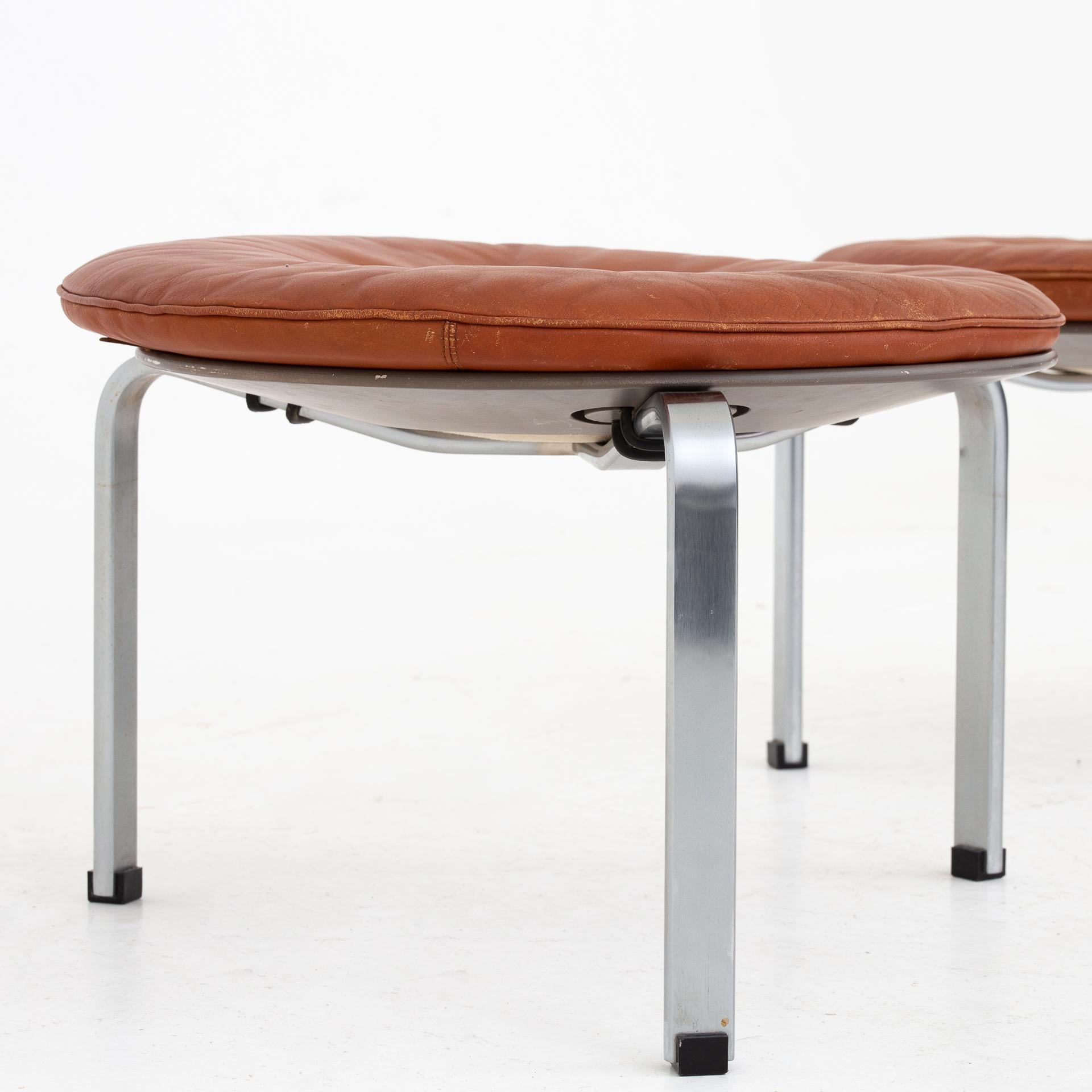 Pair of Stools by Poul Kjærholm In Good Condition In Copenhagen, DK