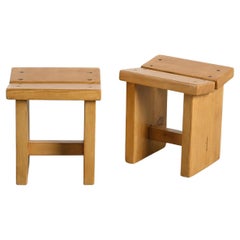 Pair of stools by René Martin, La Plagne circa 1960
