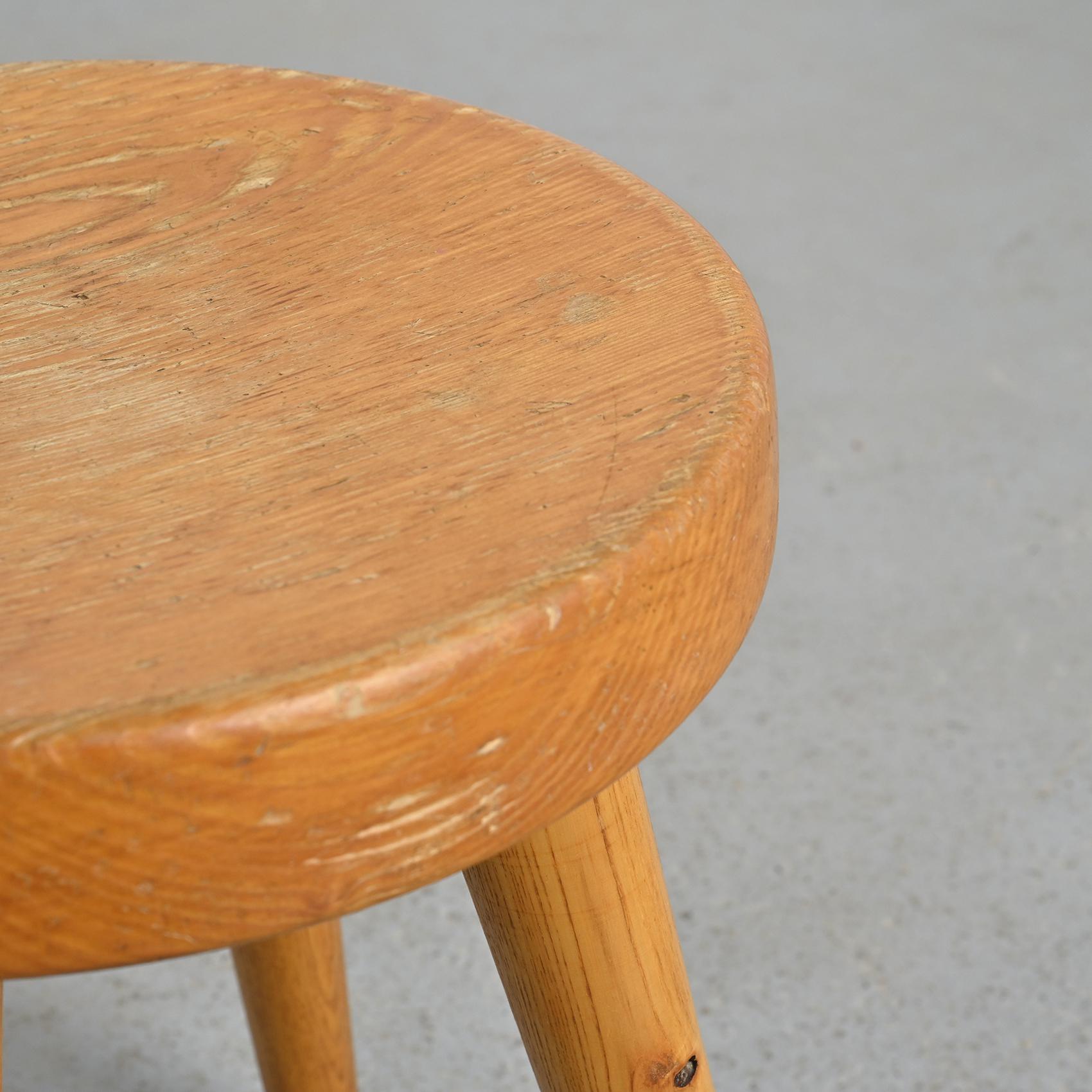 Pair of Stools by René Martin, Méribel circa 1965 For Sale 3