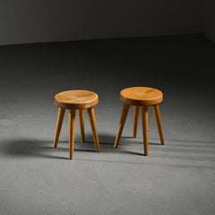 Pair of Stools by René Martin, Méribel circa 1965