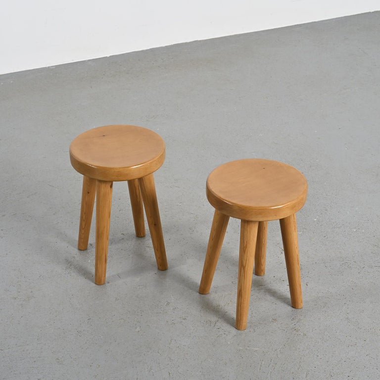 Pair of Stools by René Martin, Méribel circa 1965 at 1stDibs