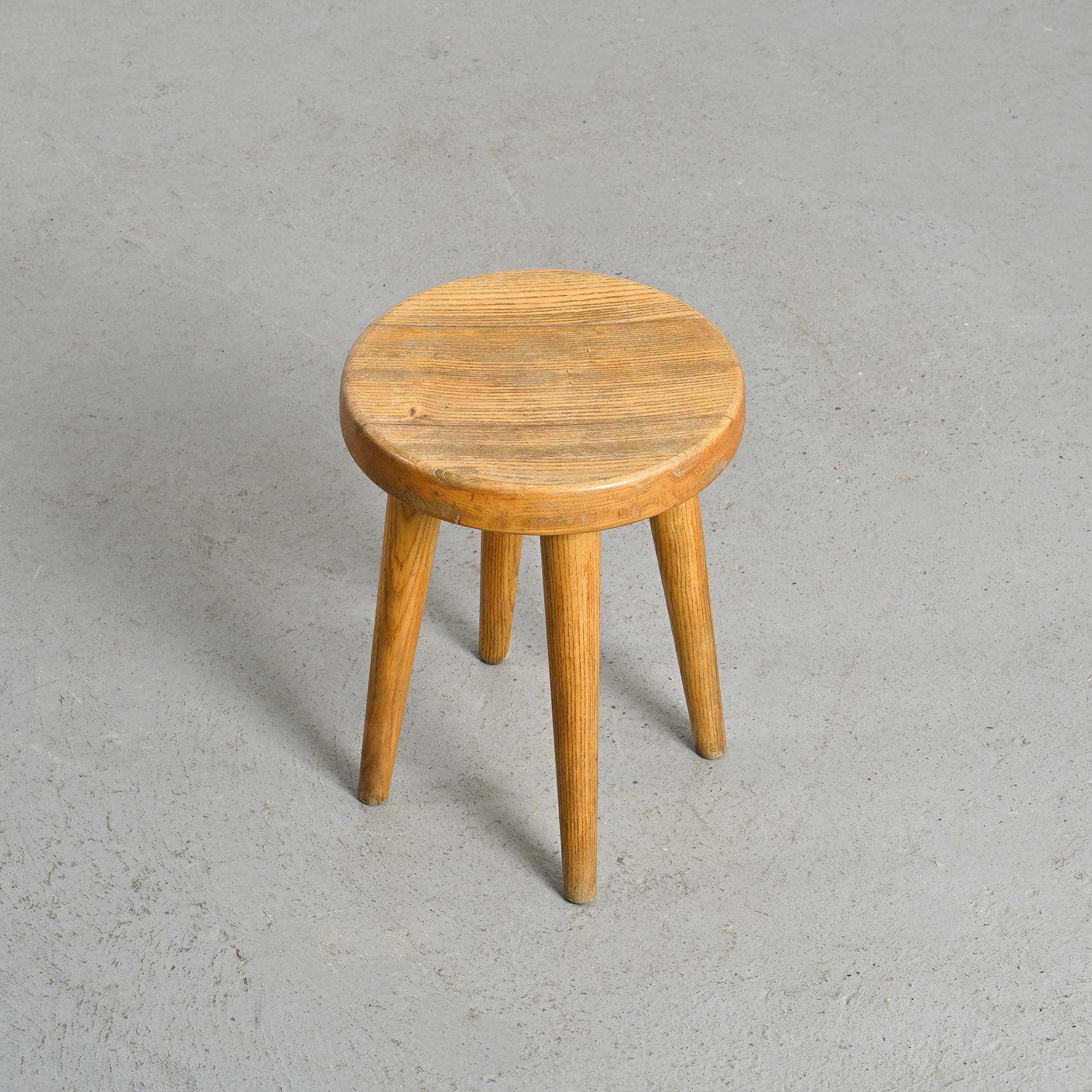 Pair of Stools by René Martin, Méribel circa 1965 In Good Condition In VILLEURBANNE, FR