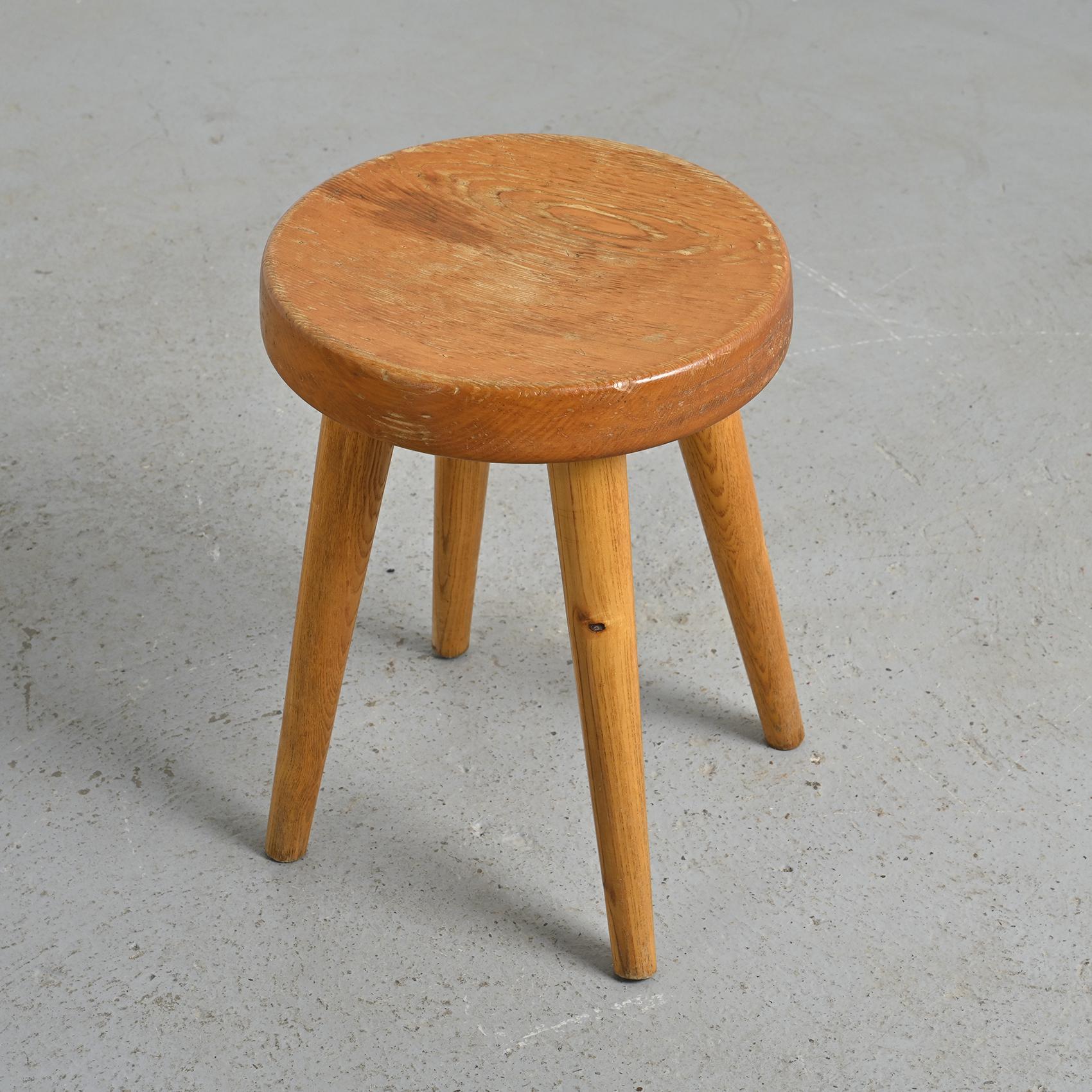 20th Century Pair of Stools by René Martin, Méribel circa 1965 For Sale