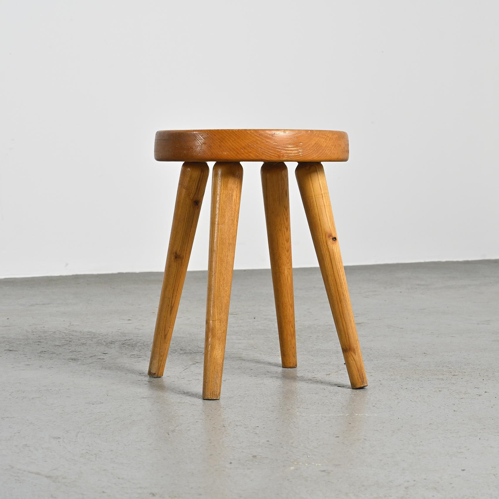 Pair of Stools by René Martin, Méribel circa 1965 For Sale 1