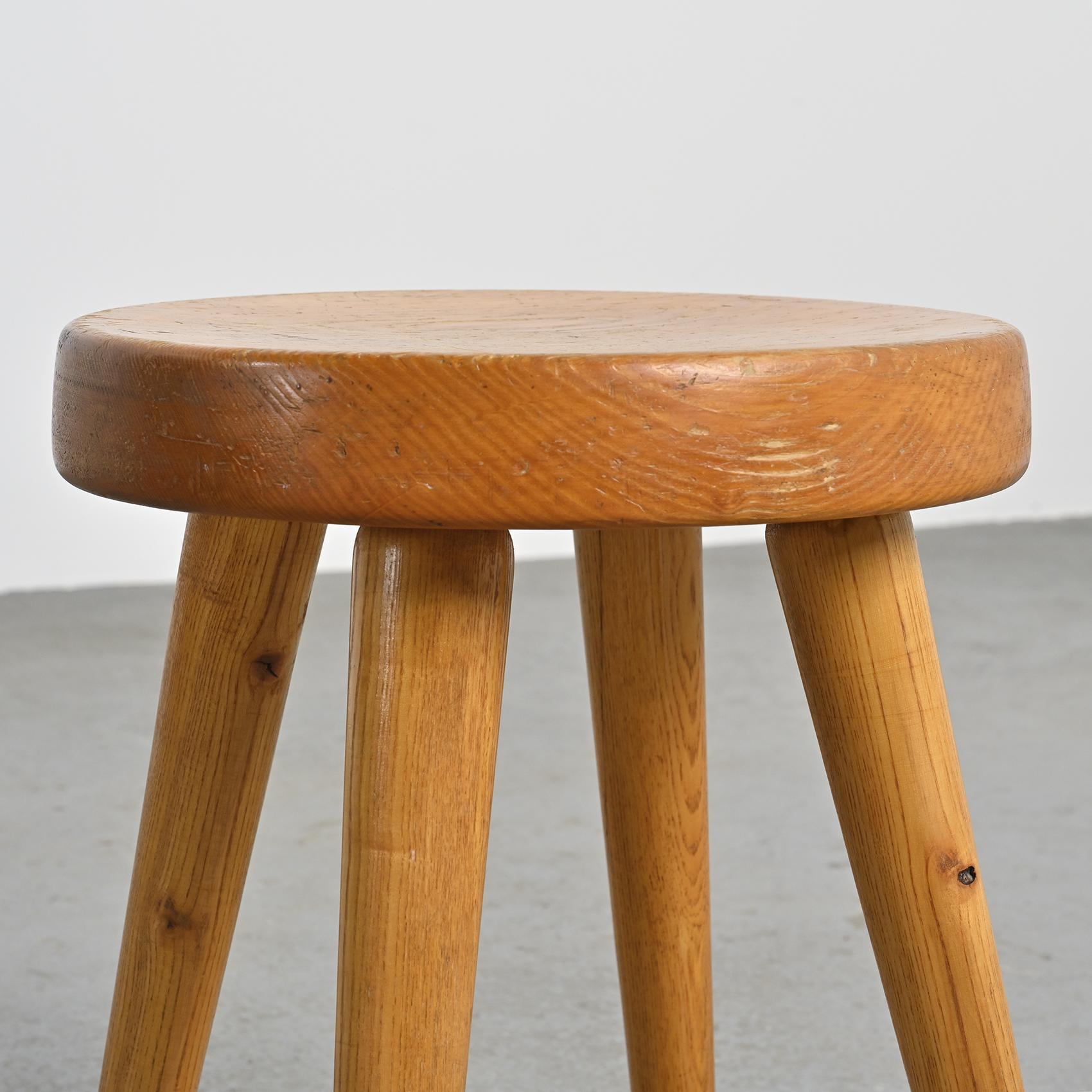 Pair of Stools by René Martin, Méribel circa 1965 For Sale 2