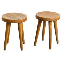 Pair of Stools by René Martin, Méribel circa 1965