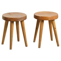 Pair of Stools by René Martin, Méribel circa 1965