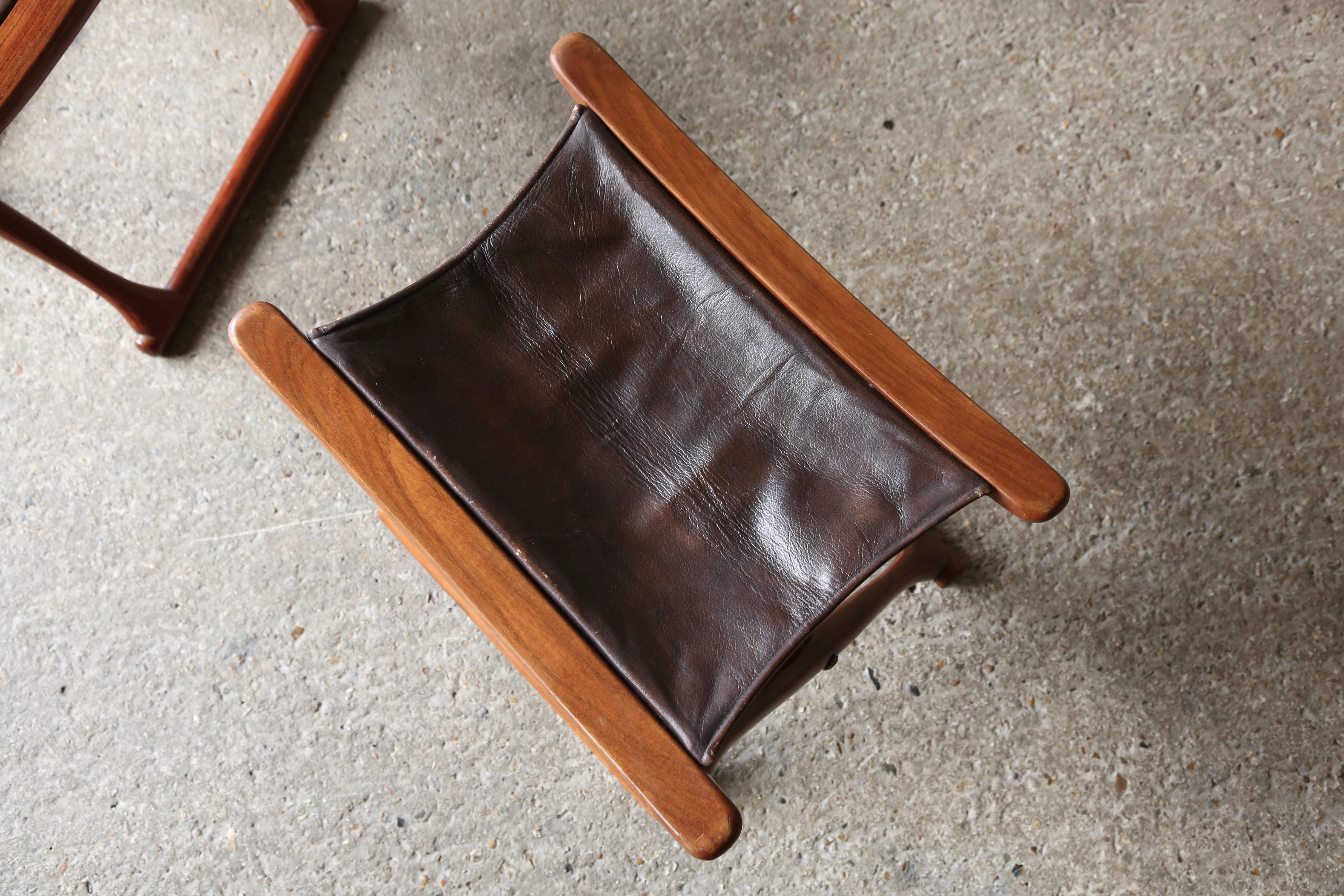 Pair of Stools, Denmark, 1960s/70s For Sale 7