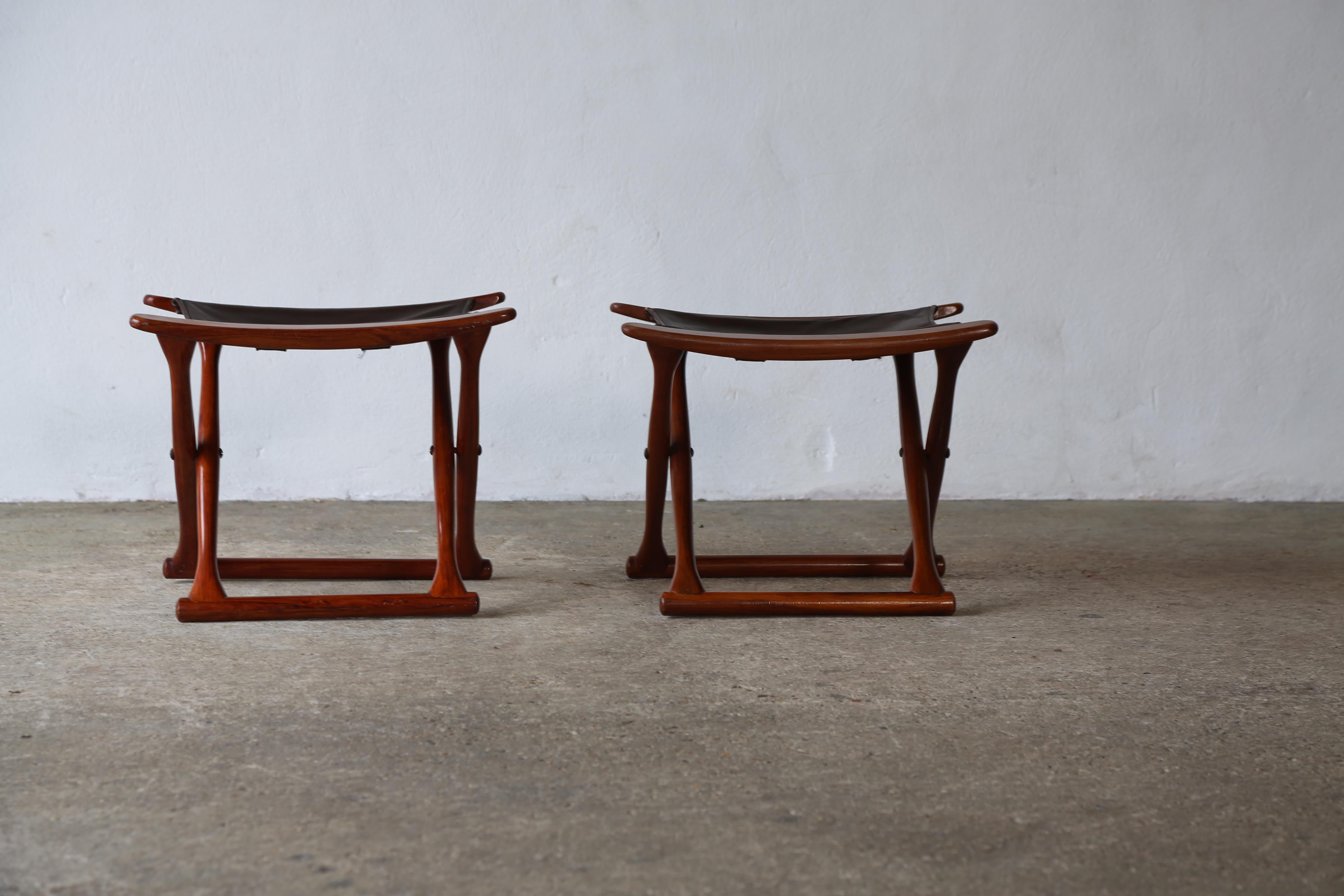 20th Century Pair of Stools, Denmark, 1960s/70s For Sale