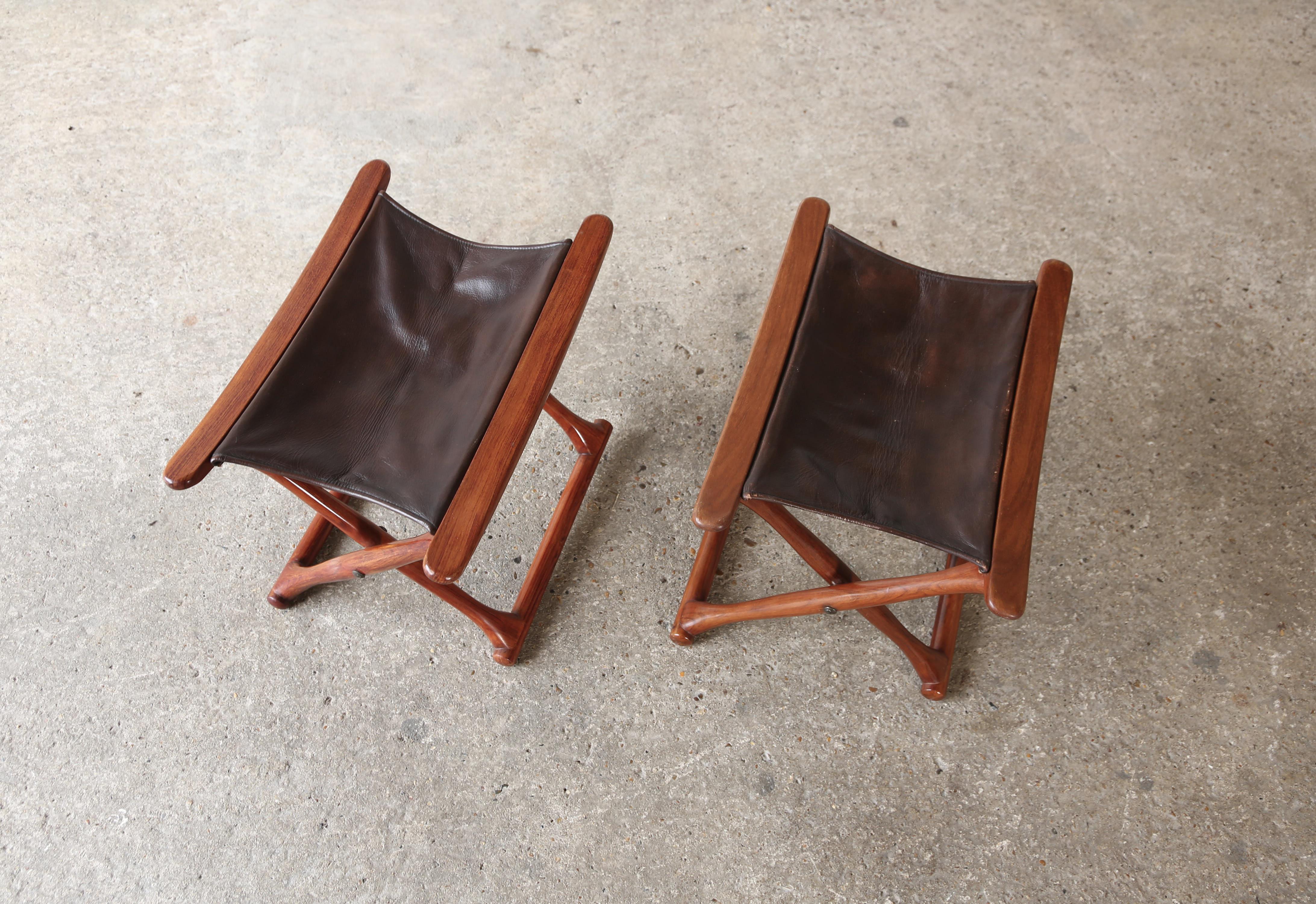 Pair of Stools, Denmark, 1960s/70s For Sale 2
