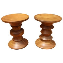 Pair of Stools, Eames Time Life Stool "C" and Life Stool "B"