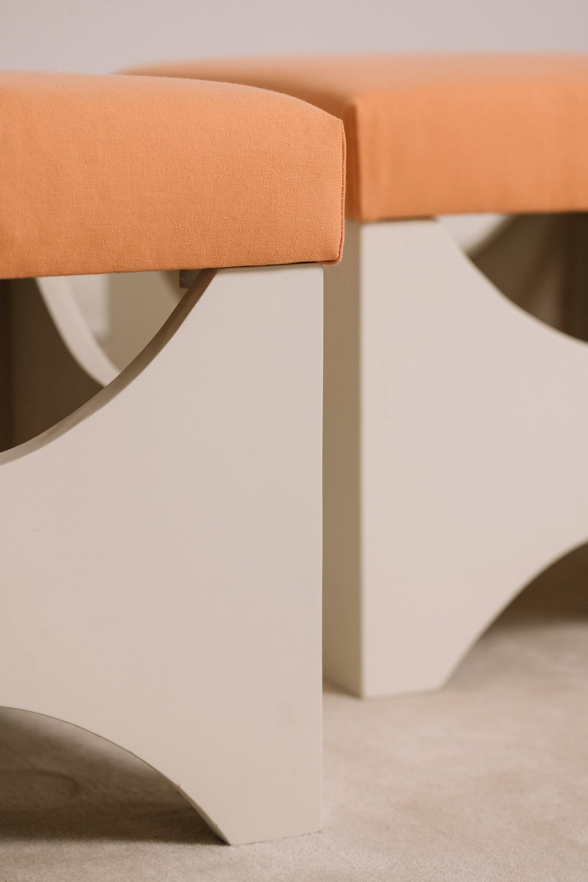 Pair of Stools, Ettore Sottsass, circa 1960s In Good Condition For Sale In New York, NY
