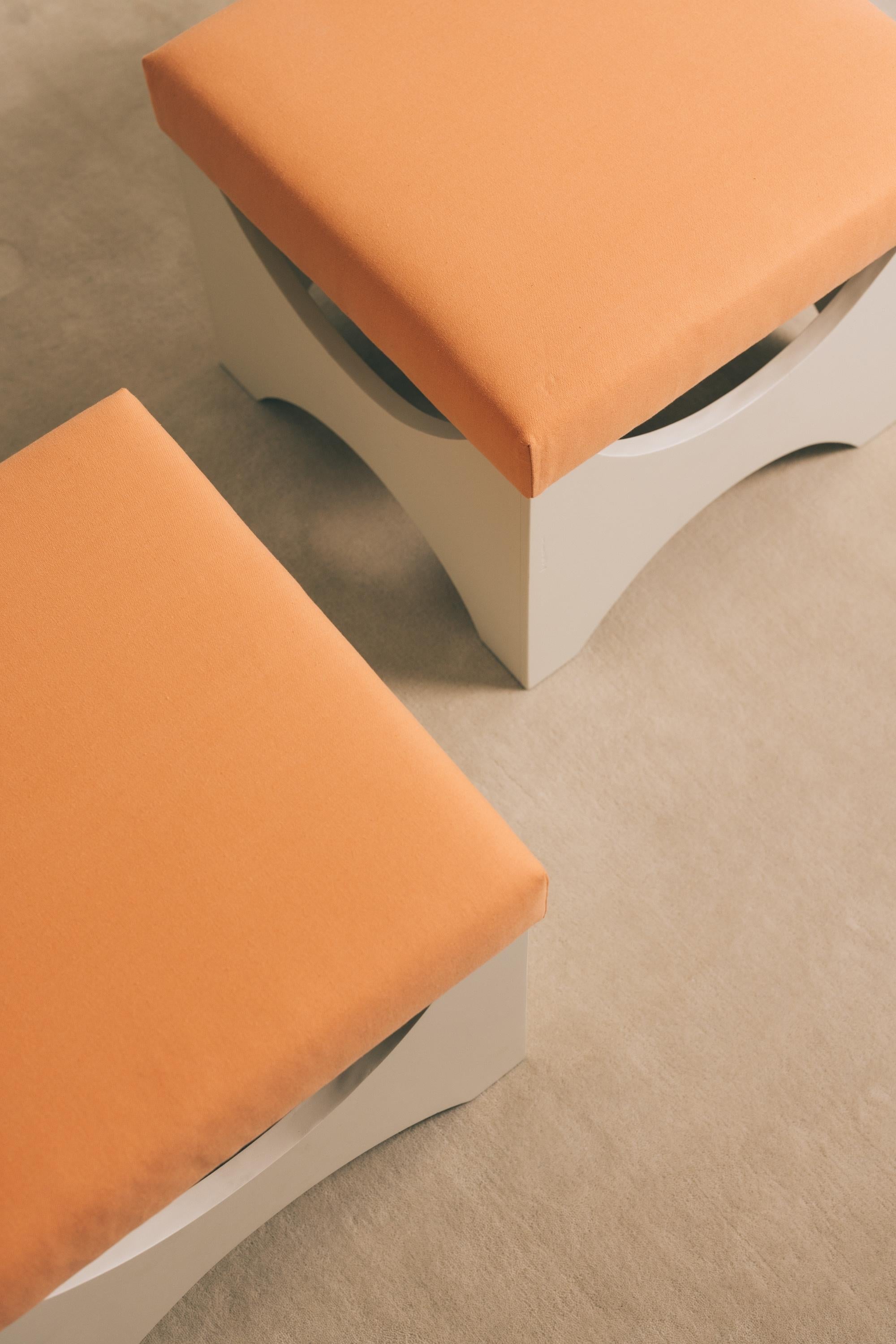 20th Century Pair of Stools, Ettore Sottsass, circa 1960s For Sale