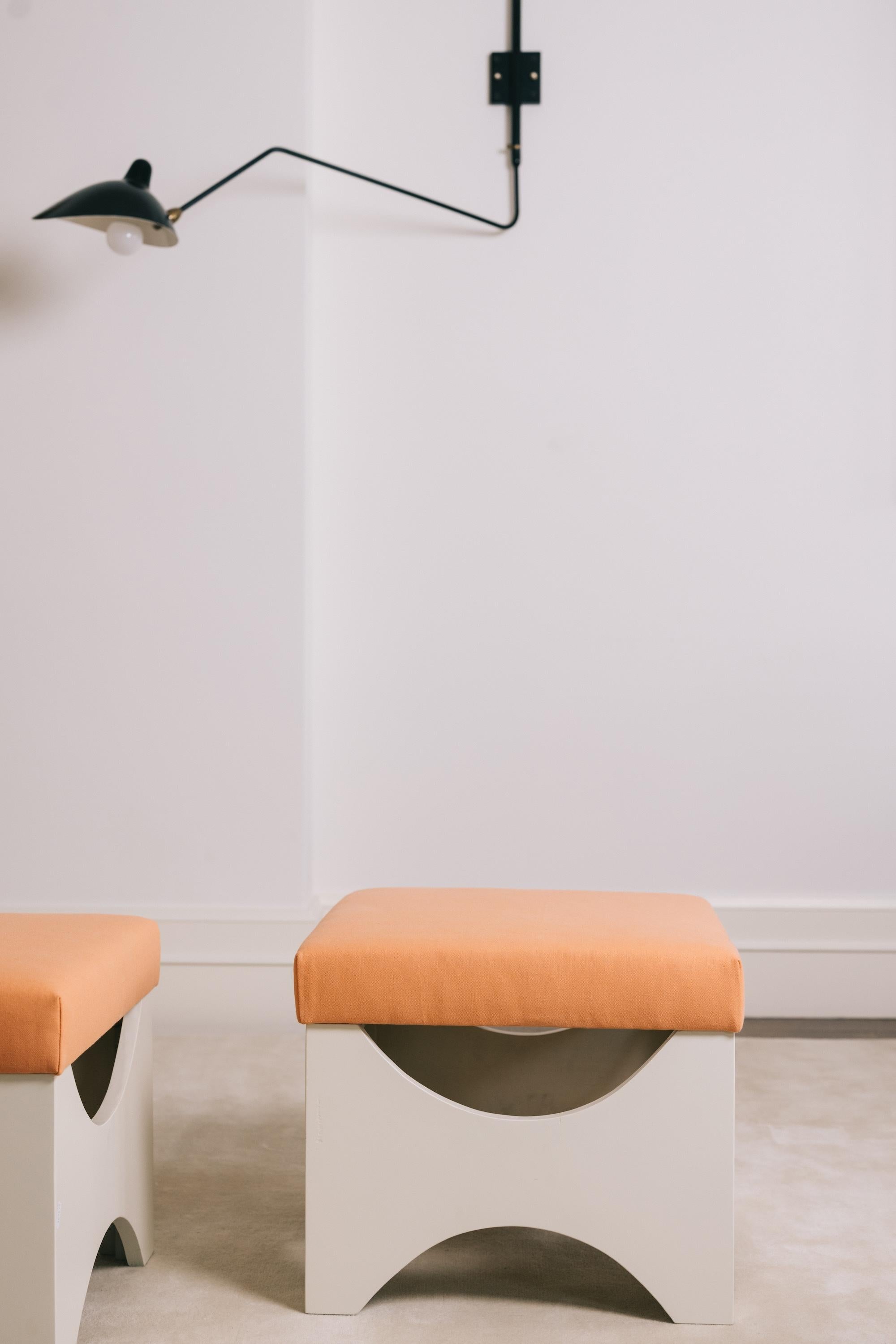 Pair of Stools, Ettore Sottsass, circa 1960s For Sale 1