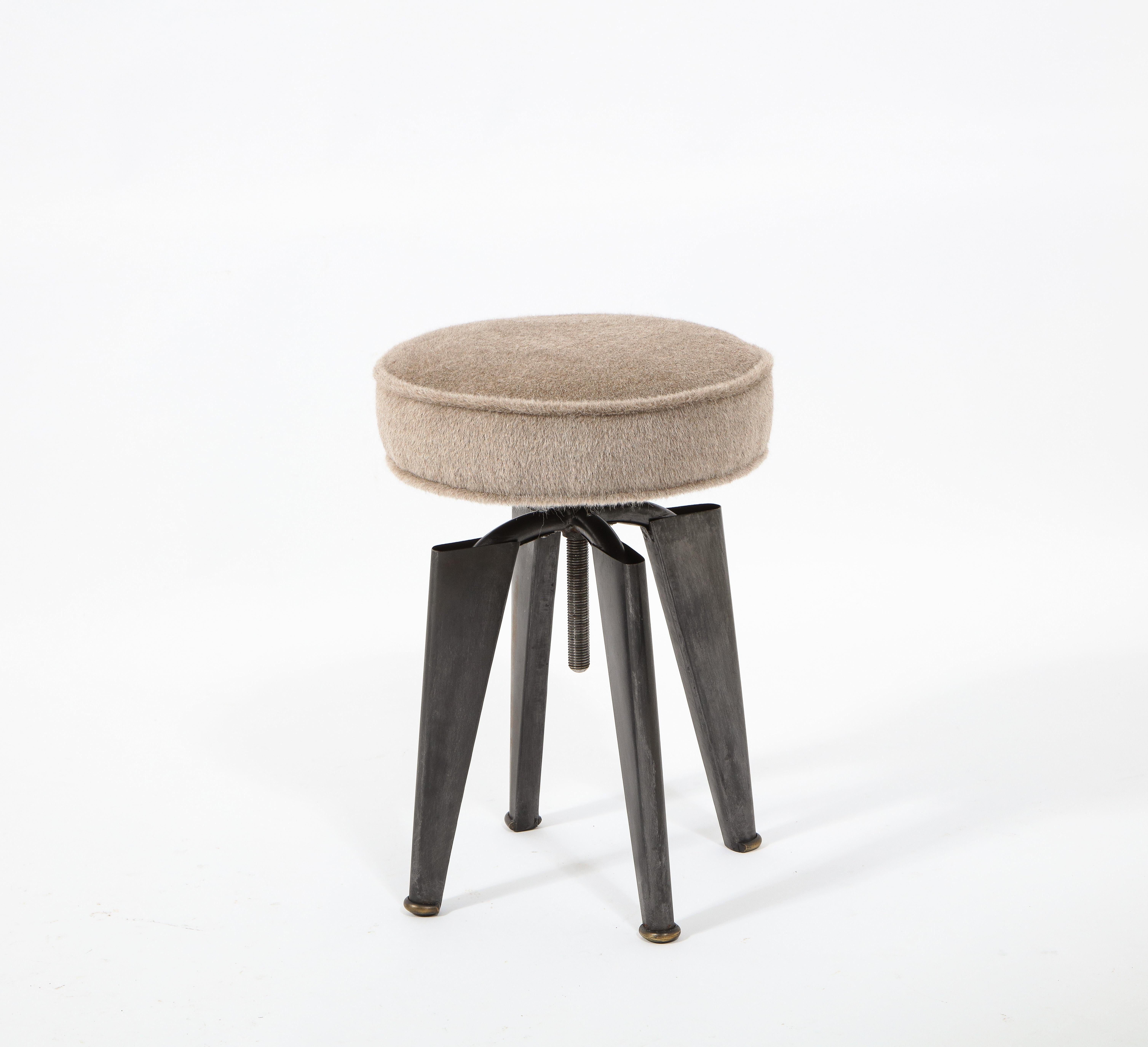 Pair of Stools from the Clemenceau Warship by Dominique, France, 1960's 4