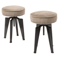 Pair of Stools from the Clemenceau Warship by Dominique, France, 1960's