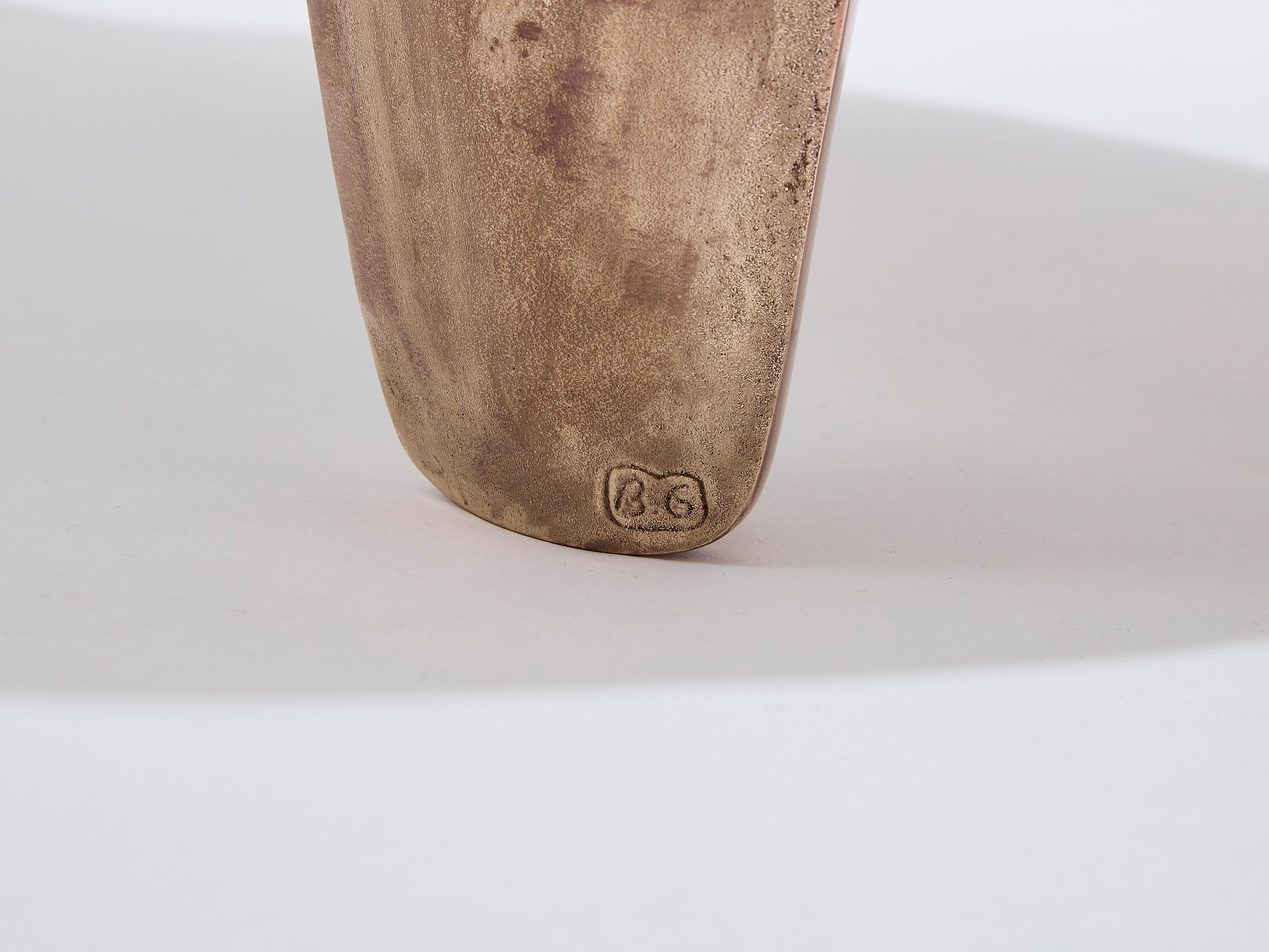Paar Hocker Garouste & Bonetti Koala Bronze Mohair Samt 1995 (Ende des 20. Jahrhunderts) im Angebot