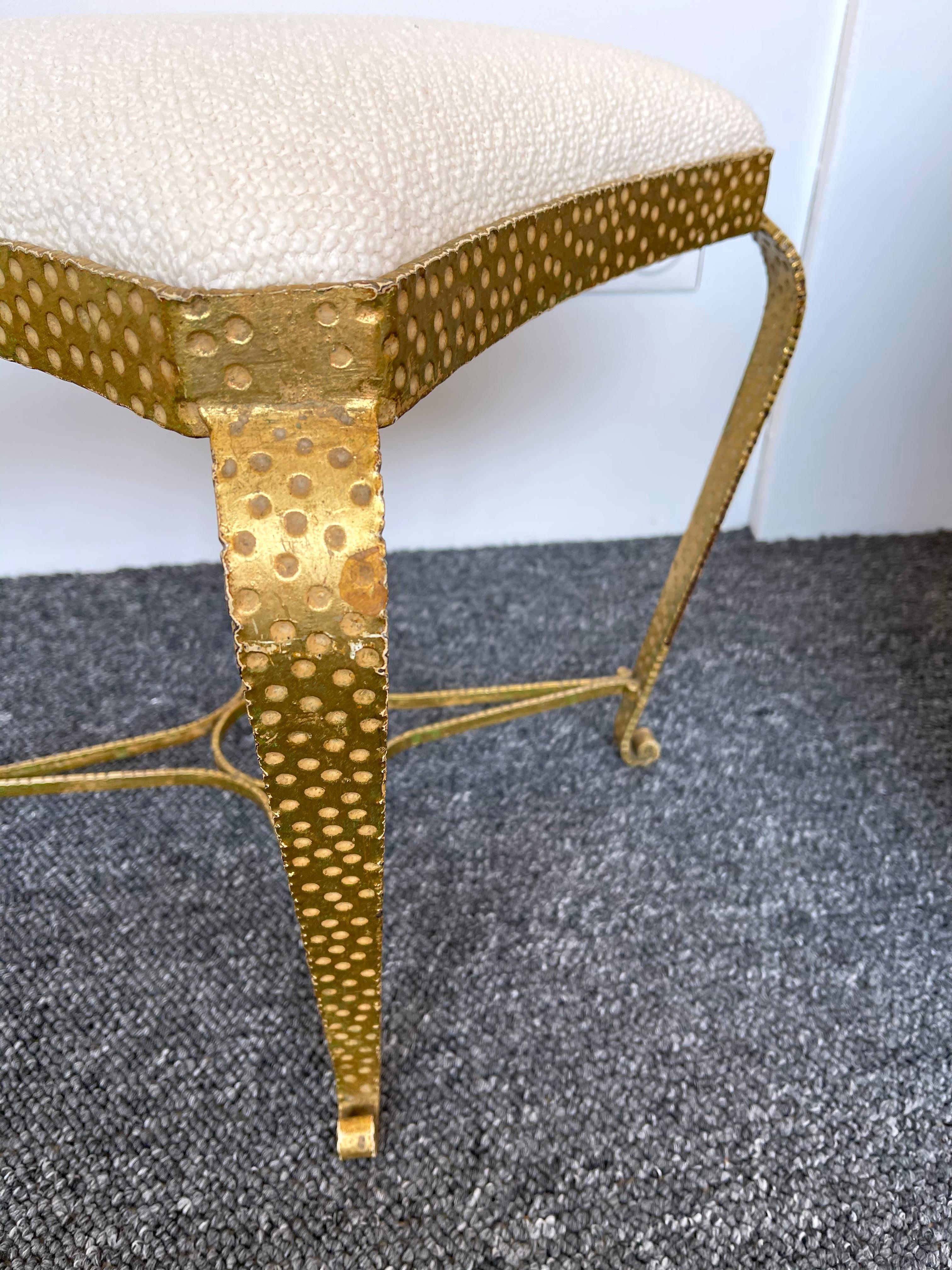 Pair of Stools Gold Leaf by Pier Luigi Colli, Italy, 1950s 2