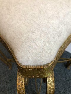 Pair of Stools Gold Leaf by Pier Luigi Colli, Italy, 1950s