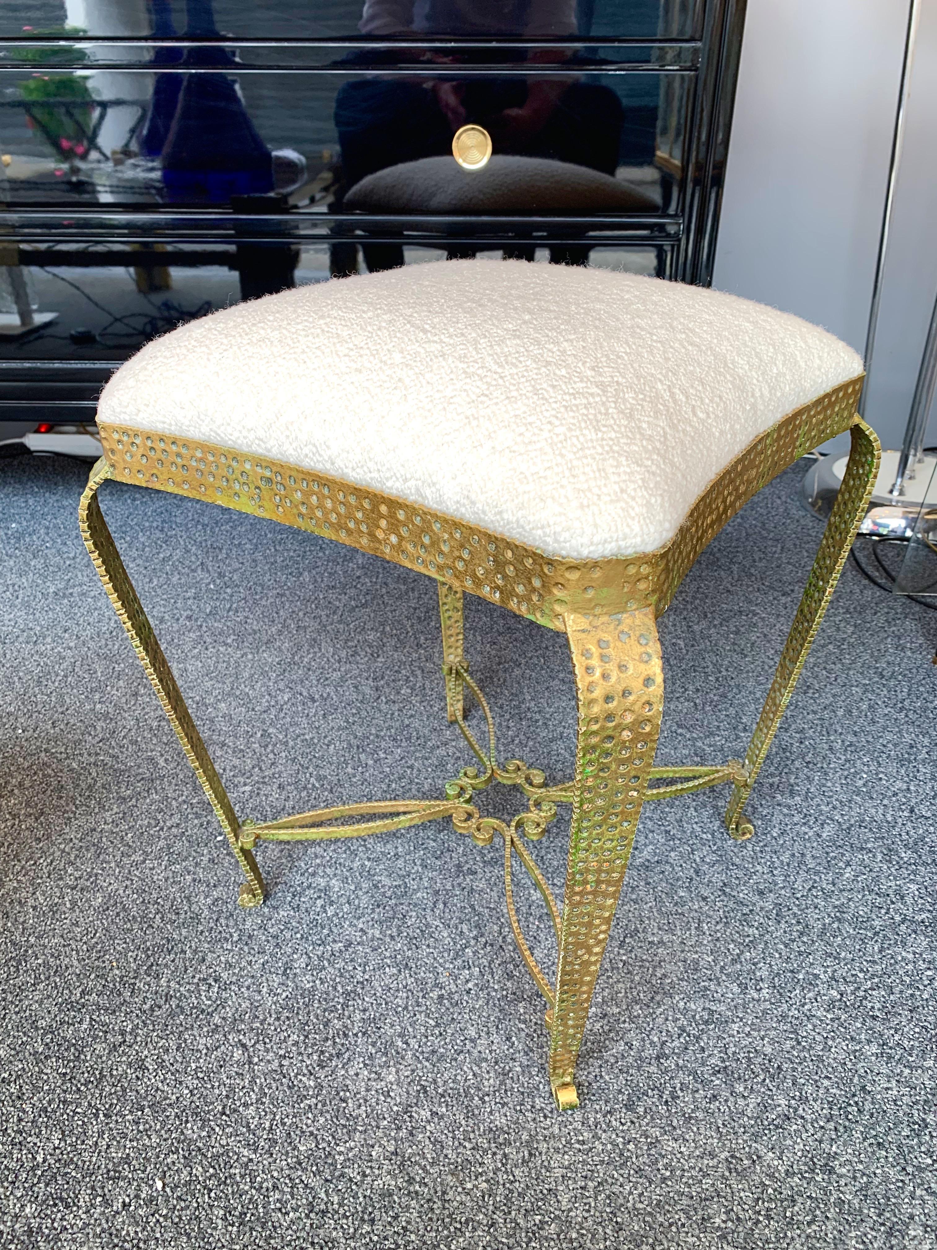 Pair of Stools Gold Leaf by Pier Luigi Colli, Italy, 1950s 1