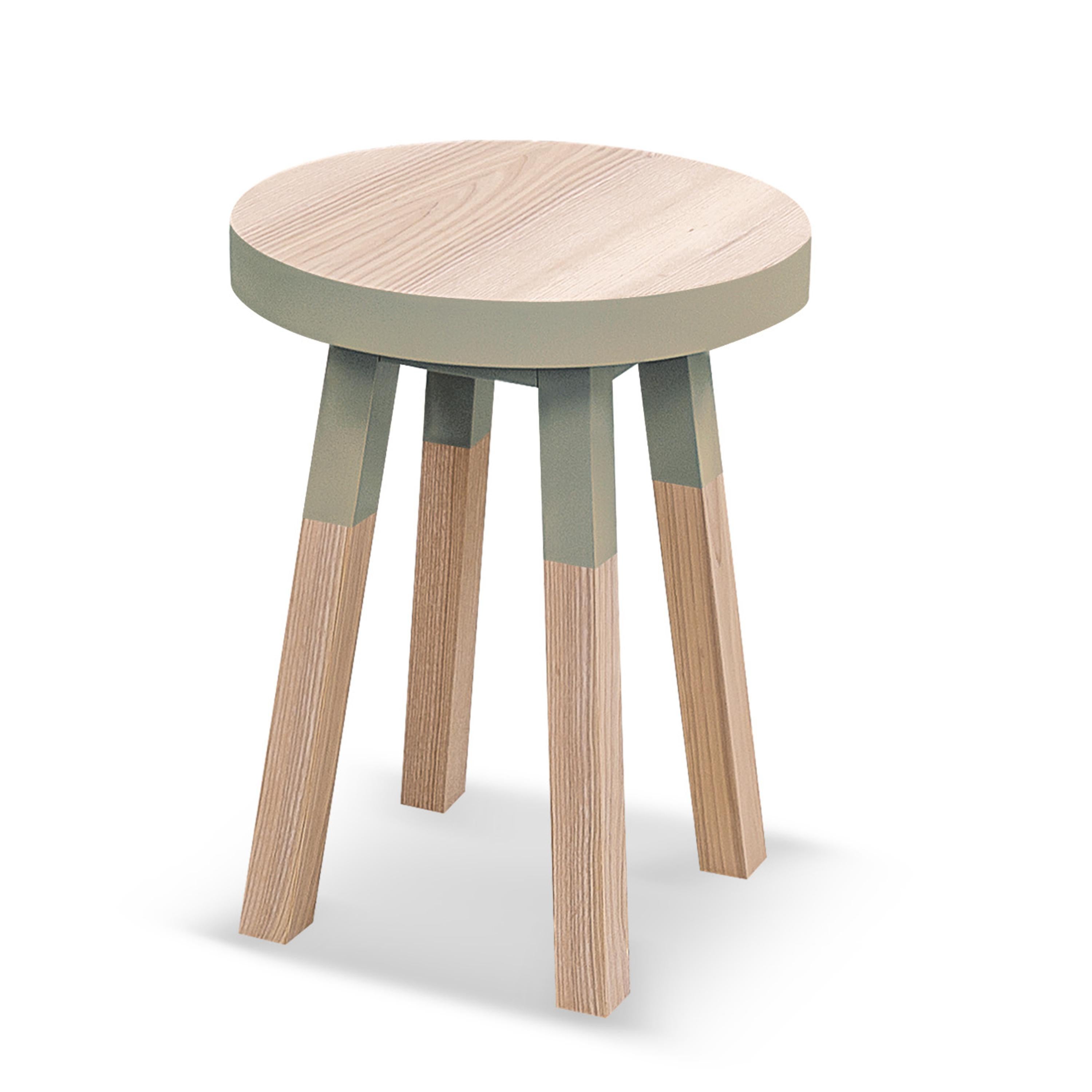Scandinavian Modern Pair of Stools in Ash Wood, Design by Eric Gizard, 100% Made in France For Sale