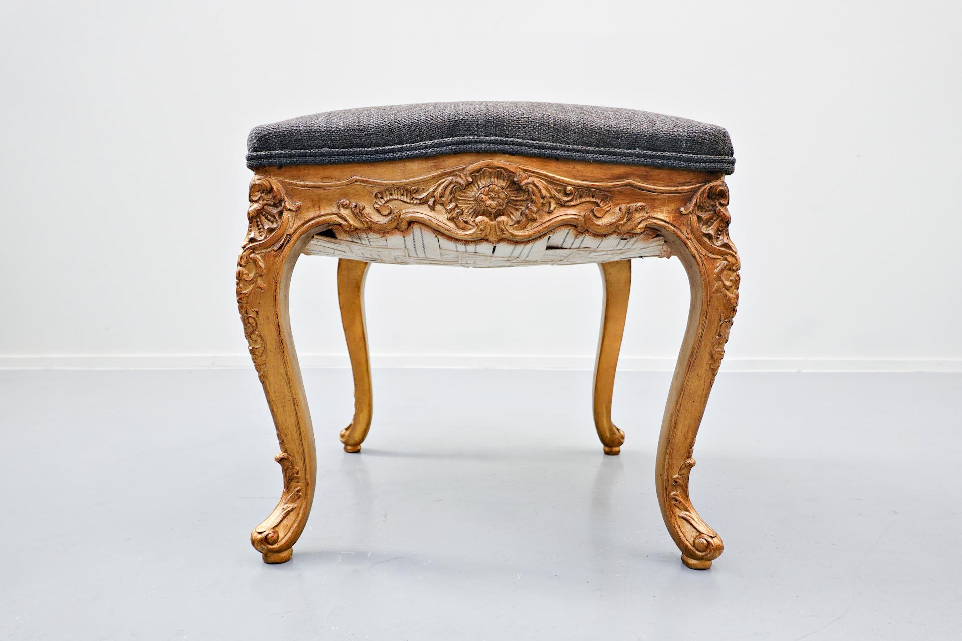 Contemporary Pair of Stools, Louis XV Style, Belgium