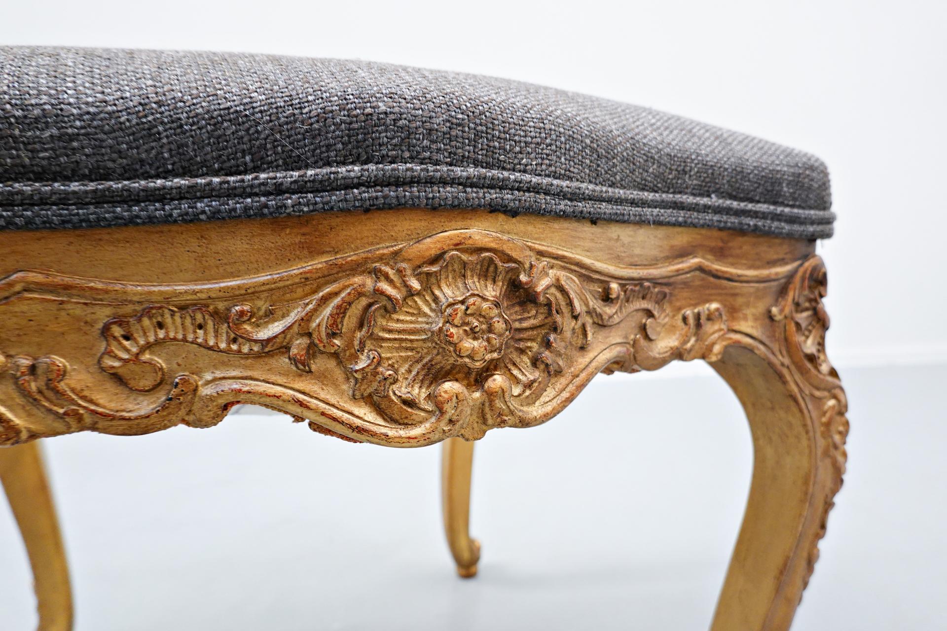 Pair of Stools, Louis XV Style, Belgium 1