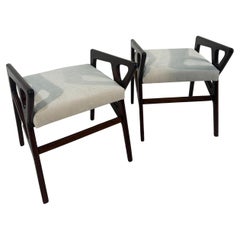 Coppia di sgabelli Mod. "687", Design Gio Ponti, Produzione Cassina, Italia, anni '50