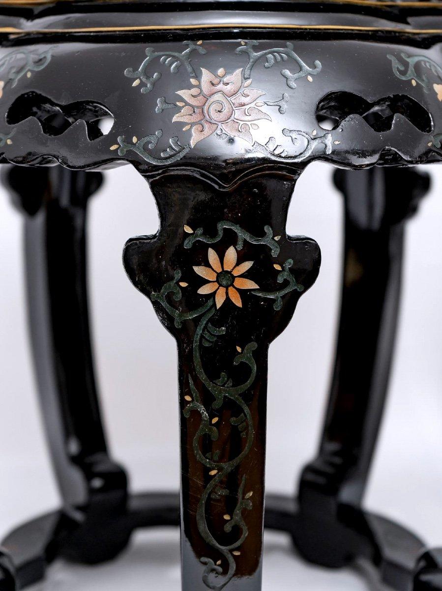 Country Pair of Stools or Side Tables Painted and Lacquered Wood, Period: 20th Century For Sale