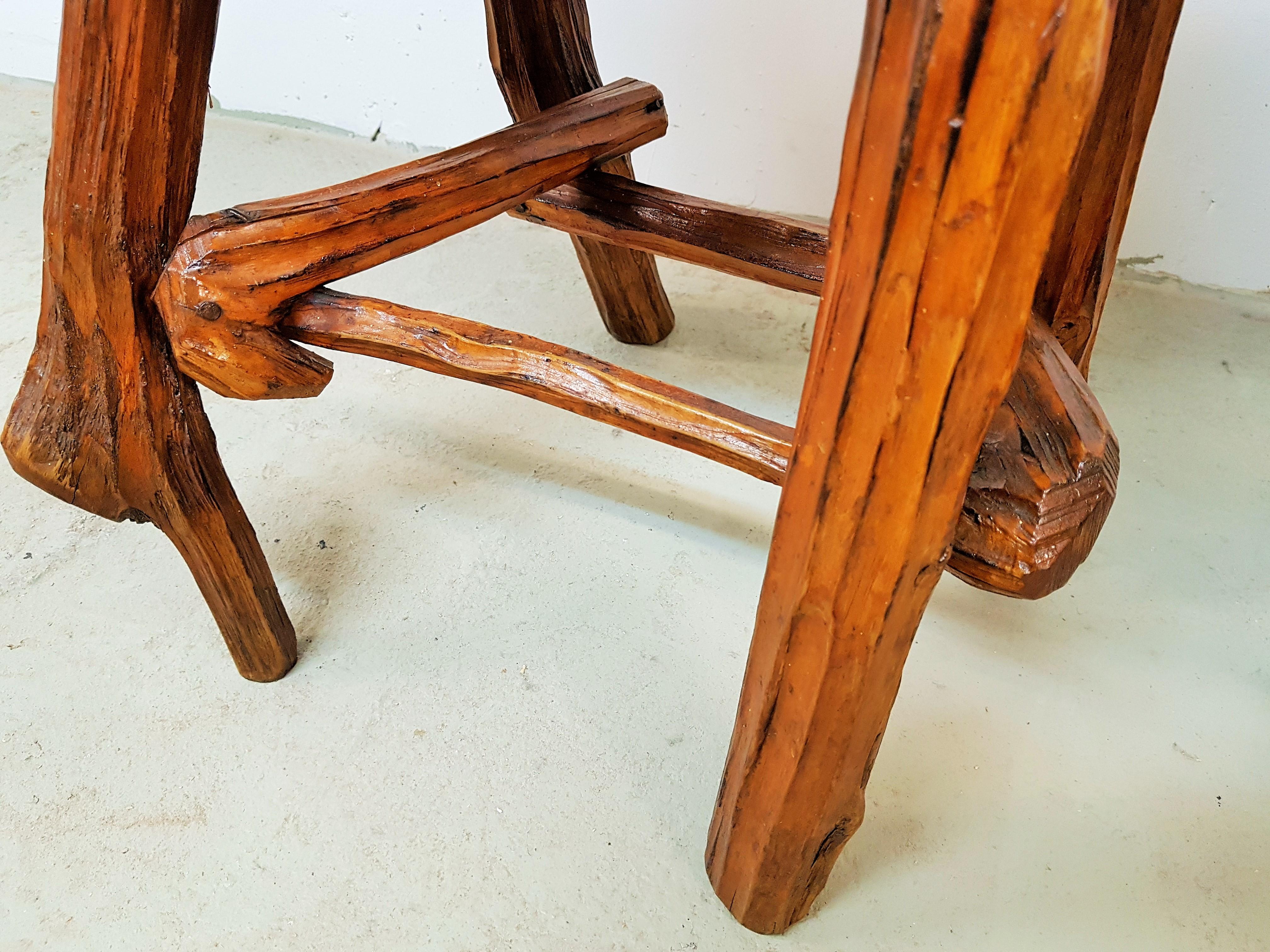 Pair of Stools or Side Tables Primitive Rustic Brutalist, France 1960s 3